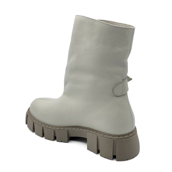 Ботинки CVCover бежевые кожаные на меху - фото 3, 80490-2 COV