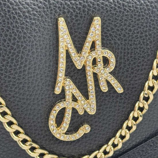 Сумка Marina Creazioni кожаная черная Золотая фурнитура - фото 4, B5560 MC NERO NAPPA ORO
