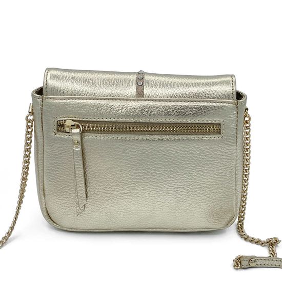 Клатч Marina Creazioni кожаный золотого цвета - фото 3, 