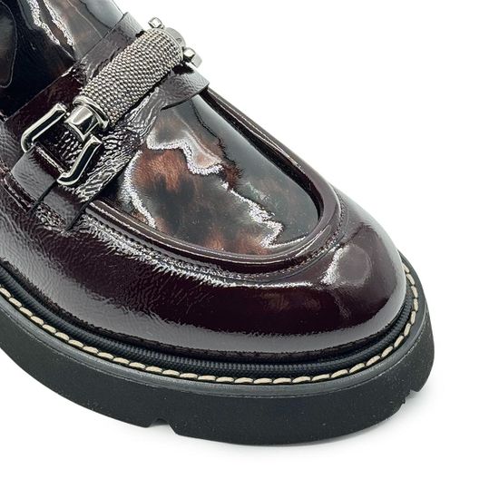 Лоферы женские Mot-Cle бордовые наплак - фото 6, MOT2757 MOT BORDO