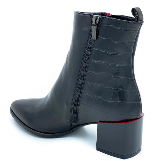 Ботильоны Donna Soft черные кожаные демисезонные - фото 3, 