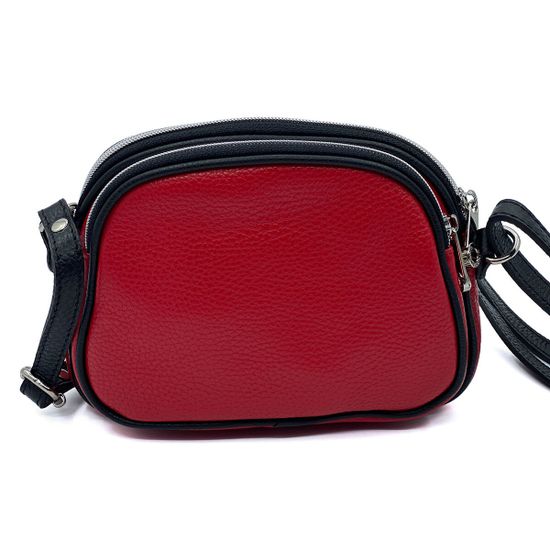 Сумочка Di Gregorio кросс-боди красная кожаная маленькая - фото 6, 8829 DG ROSSO