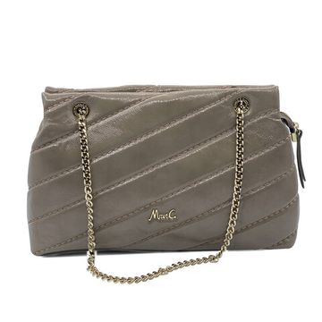 Сумка Marina Creazioni бежевая из стеганой лакированной кожи - фото 1, B6698 MC BEIGE LAK