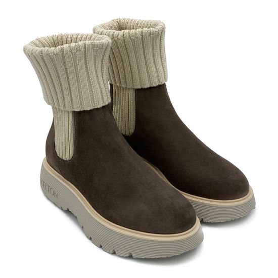 Ботинки KELTON бежевые замшевые байка - фото 7, 