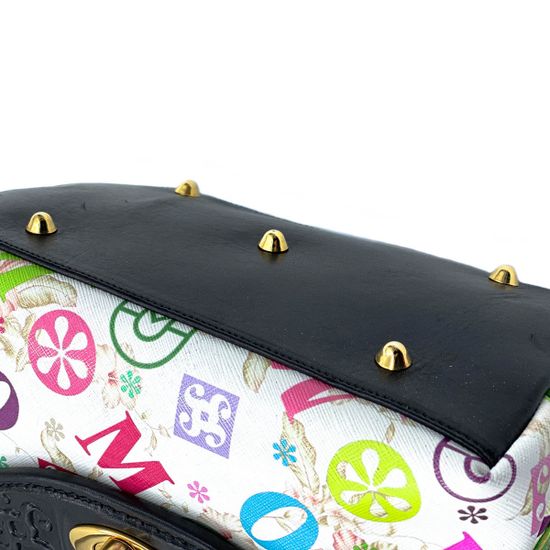 Сумка Marino Orlandi черно-белая кожаная мультиколор - фото 7, 4869 MO BIANCO