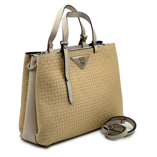 Сумка Renato Angi бежевая кожаная плетенная - фото 2, 3553717 RA BEIGE