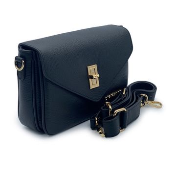 Сумка кросс-боди Di Gregorio черная кожаная - фото 2, 8889 DG NERO