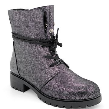 Ботинки Cover черные кожаные МЕХ - фото 2, 3164-2 COV