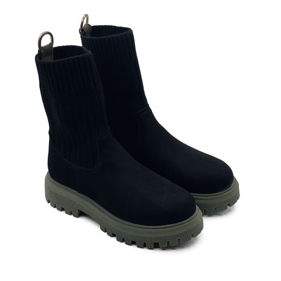 Ботинки Nila Nila черные кожаные на меху на зеленой подошве - фото 7, ZN26285M NIL NERO VERDE