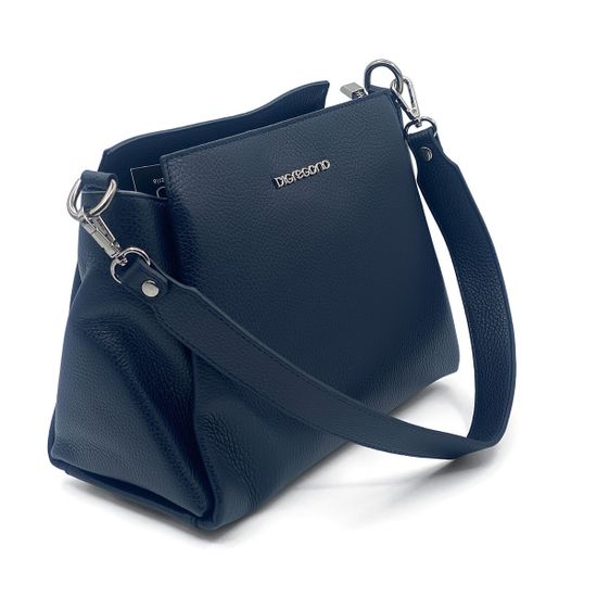 Сумка Di Gregorio темно-синяя кожаная - фото 2, 