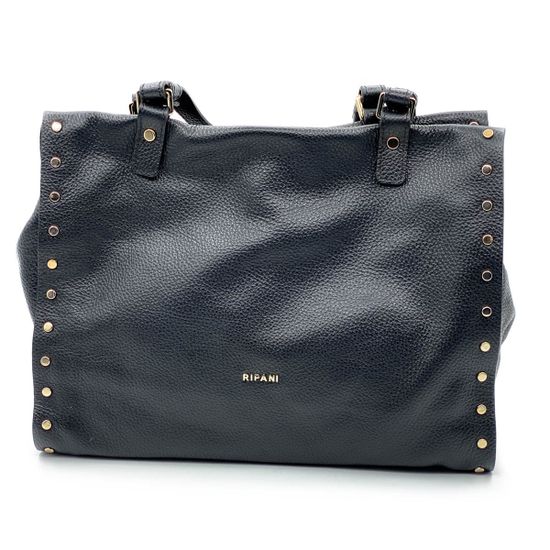 Сумка Ripani черная кожаная - фото 1, 