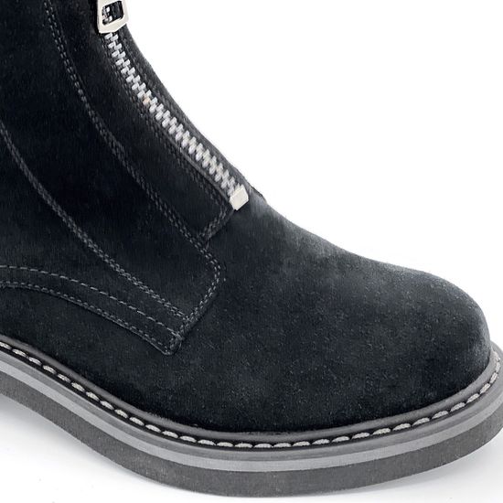 Ботинки Cover черные замшевые МЕХ - фото 5, 5708-2 COV