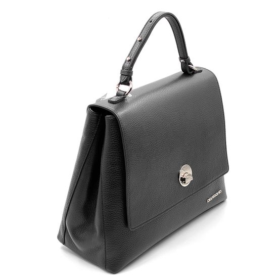 Сумка Di Gregorio черная кожаная - фото 2, 