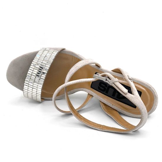 Босоножки Cesare Paciotti замшевые белые - фото 5, 