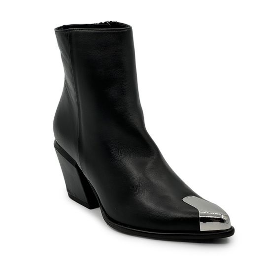 Ботильоны казаки NILA&amp;NILA черные кожаные демисезонные - фото 2, CM702 NIL NERO