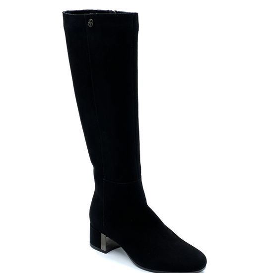 Сапоги Renzi черные замшевые байка - фото 2, 