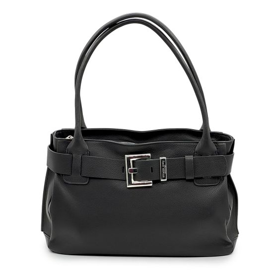 Сумка Renato Angi черная кожаная "с пряжкой" - фото 1, 3402481 RA NERO