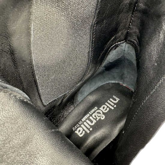 Ботильоны казаки NILA&NILA черные кожаные демисезонные - фото 7,