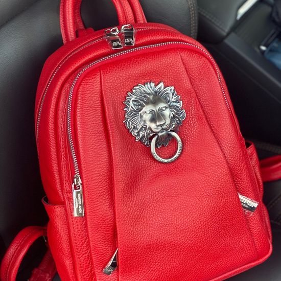 Рюкзак Renato Angi красный кожаный - фото 8, 