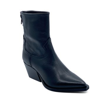 Ботинки Казаки MIMMU кожаные демисезонные черные - фото 2, F702K1 MIM NERO