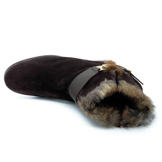 Ботинки Baldinini коричневые замшевые МЕХ - фото 5, 419200 BAL ROMO