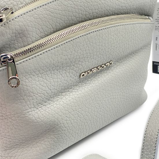 Сумка Di Gregorio светло-серая кожаная - фото 4, 8653 DG SASSO