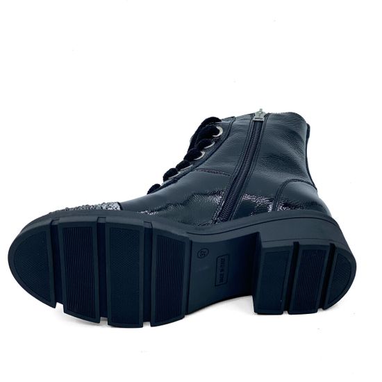 Ботинки Tiffi черные из лакированной кожи на шерсти - фото 4, A383 TI LAK NERO