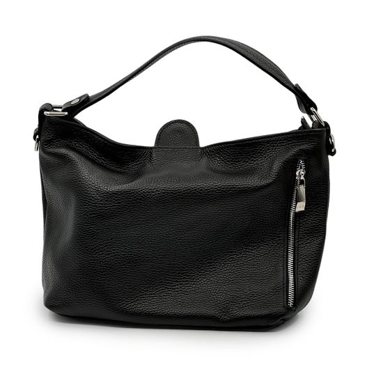 Сумка Renato Angi черная кожаная - фото 3,