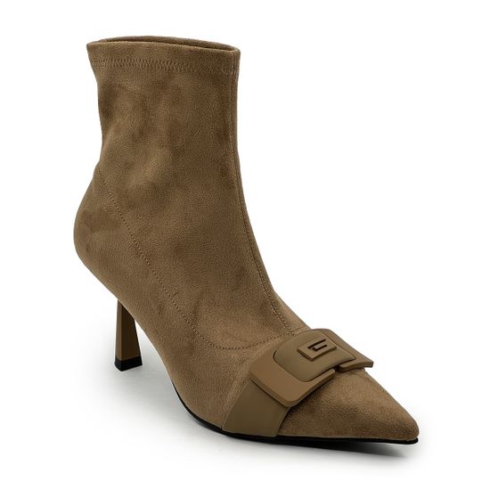 Ботильоны TUFFONI абрикосового цвета замша/стрейч демисезонные - фото 2, 1423010TL TUF APRICOT