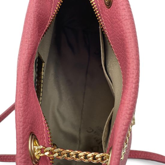 Сумка Marina Creazioni ярко-розовая кожаная - фото 5, 