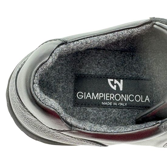 Кроссовки GIAMPIERONICOLA черные/серые кожаные на байке - фото 7, M393121 GPN NERO