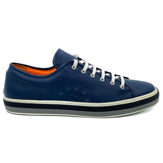 Кеды Giampieronicola синие кожаные - фото 1, 