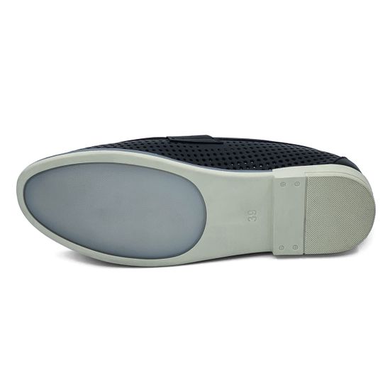 Лоферы Lab Milano черные кожаные перфорированные - фото 4, 173 LAB NERO