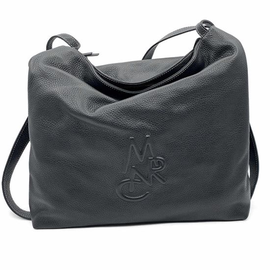 Сумка через плечо Marina Creazioni черная кожаная - фото 1, B6264 MC NERO