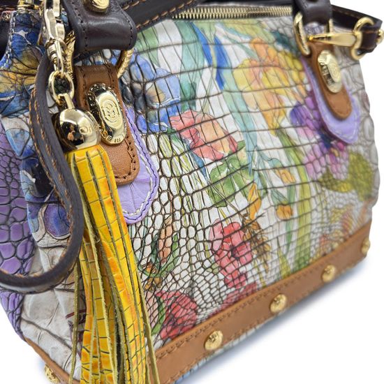 Сумка Marino Orlandi мультиколор кожаная тиснение &quot;крокодил&quot; - фото 4, 