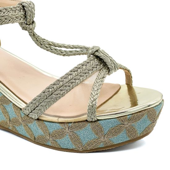 Босоножки Menbur золотые кожаные - фото 6, 