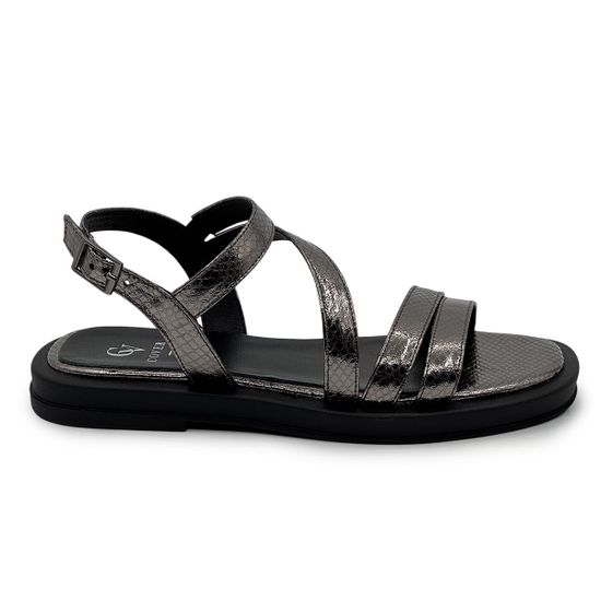 Босоножки CV COVER серебряные кожаные - фото 1, 70192 COV