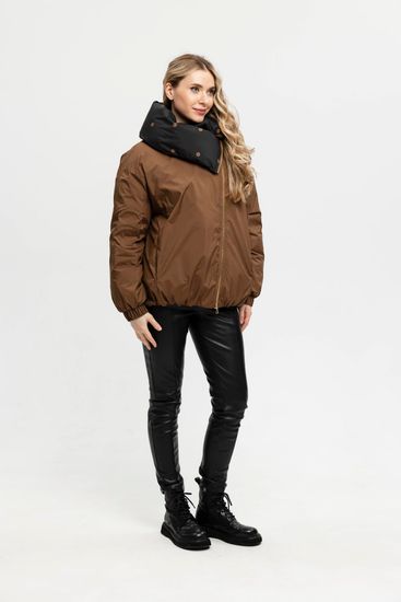 Пуховик Tuffoni коричнево-черный - фото 4, 