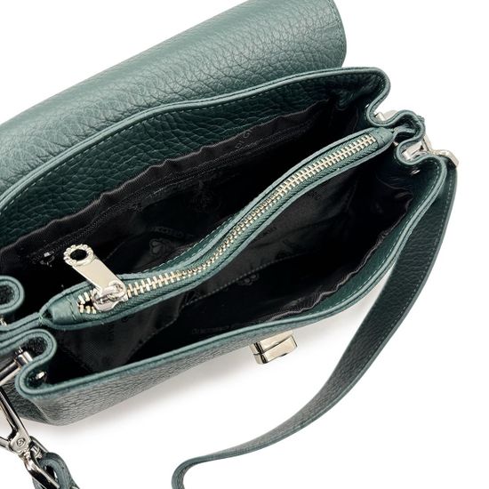 Сумка Di Gregorio зеленая кожаная - фото 5,