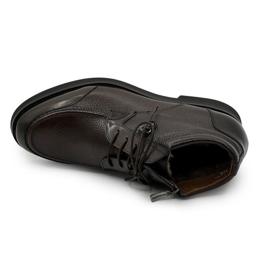 Ботинки Mario Bruni коричневые кожаные на меху - фото 5, 14859 MB TDM