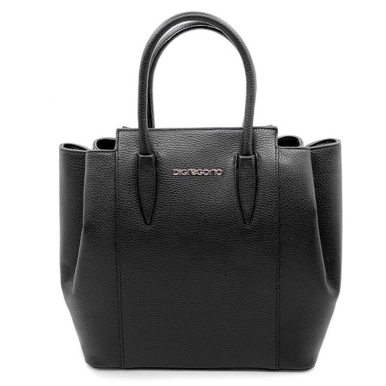 Сумка Di Gregorio черная кожаная - фото 1, 