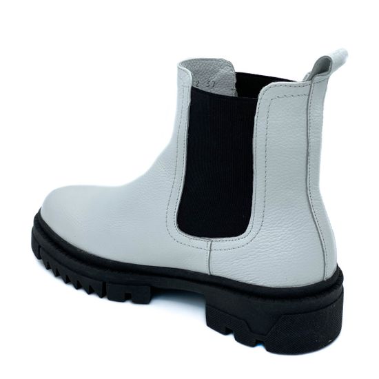 Ботинки Cover белые кожаные МЕХ - фото 3, 533203-2 COV