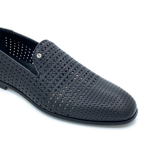 Слипоны Giampieronicola черные кожаные - фото 6, 42908A GPN