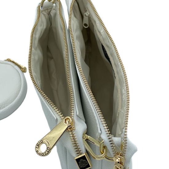 Клатч Di Gregorio белый кожаный - фото 6, 