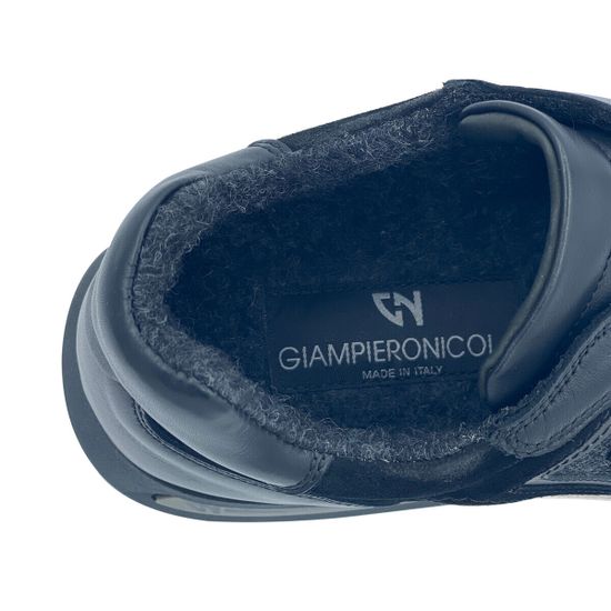 Кроссовки Giampieronicola черные кожа/замша на шерсти - фото 7, 