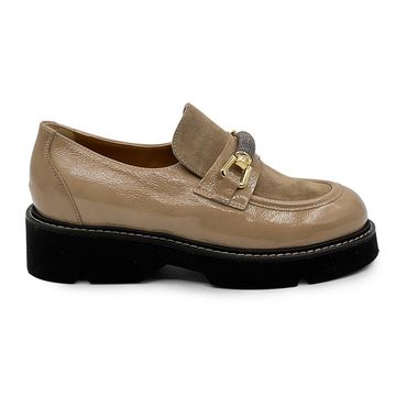 Лоферы женские Mot-Cle кожа/замша бежевые - фото 1, MOT2757 MOT BEIGE