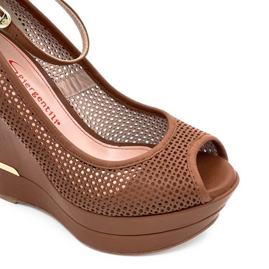 Босоножки Giorgio Piergentili коричневые кожаные - фото 5, 