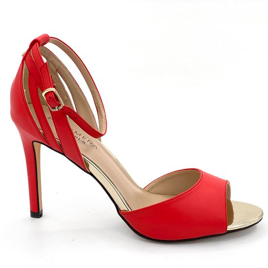 Босоножки Pacomena красные кожаные - фото 1, 