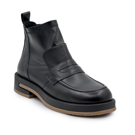 Ботинки Lab Milano черные кожаные демисезонные - фото 2, 4402 LAB NAPPA