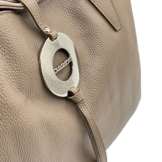 Сумка Di Gregorio бежевая кожаная - фото 4, 1178 DG TAUPE